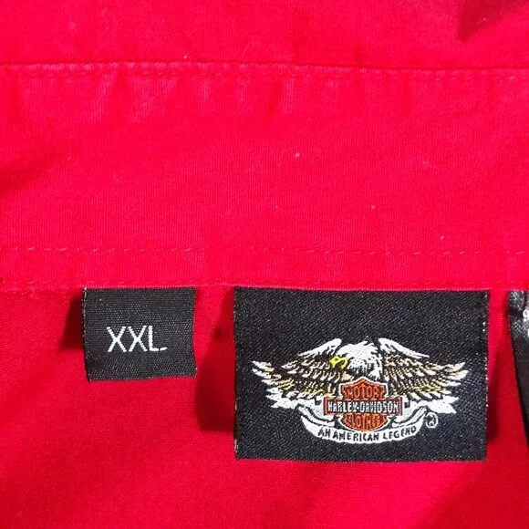 Harley-Davidson western shirt women's XXL red double side decorated, embroidered - Picture 7 of 12